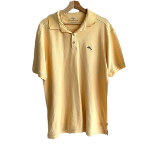 Tommy Bahama Mens Yellow Polo Shirt size L